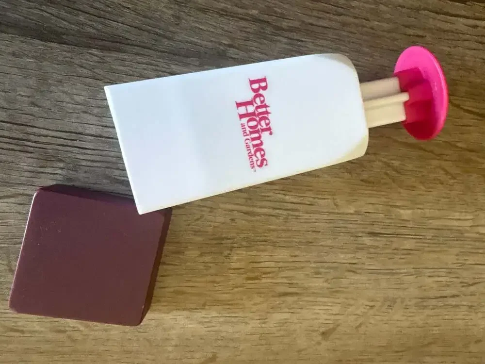 Better Homes and Gardens White and Magenta Butter Hugger Slicer Dispenser